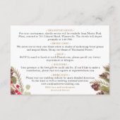 Winterden elegantie rood groen Bruiloft details Informatiekaartje (Achterkant)