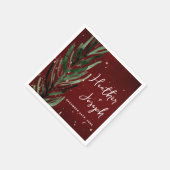 Winterden & Gouden Kerstmis Feestelijke Bruiloft Servet (Hoek)