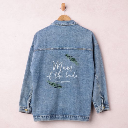 Winterden & Gouden Kerstmis Mama van de bruid Denim Jacket (Hangar)