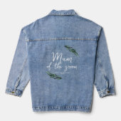 Winterden & Gouden Kerstmis Mum van de bruidegom Denim Jacket (Achterkant)