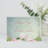 Winterden & Poinsettia Dank u kaarten (Staand voorkant)