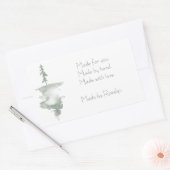 Winterden vakantie rechthoek Stickers (Envelop)