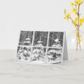 winterdenbomen in het raam kaart (Gele Bloem)