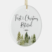 Winterdenboomgaard Woodland Eerste Kerstmis Keramisch Ornament (Rechts)