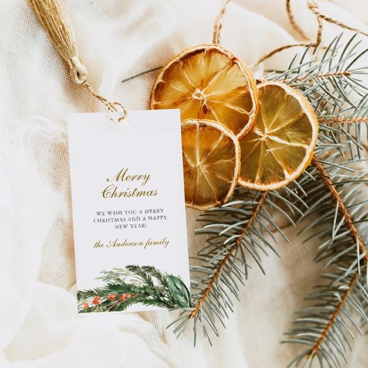 Winterdennen Kerstcadeau Labels Cadeaulabel