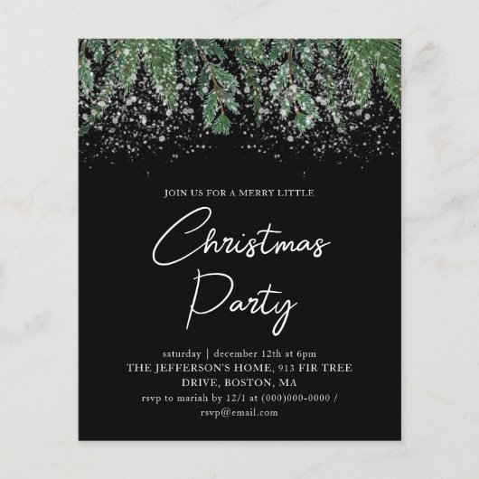 Winterdennen | Plaid Christmas Budget Invitation (Voorkant)