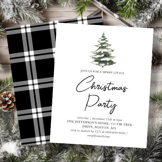 Winterdennen | Plaid Christmas Budget Invitation