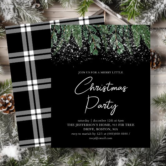 Winterdennen | Plaid Christmas Budget Invitation