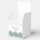 Winterdennen-sneeuw in Love-sneeuwvlokken Bruidsdo Bedankdoosjes (Geopend)