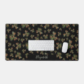 Winterdennenappels Aangepaste Naam Groene Bureauma Bureaumat (Keyboard & Muis)