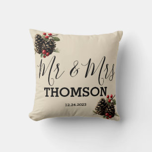 Winterdennenappels & Bessen Gezinsdekpillow Kussen