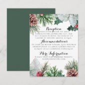 Winterdennenappels en Hulst Ontvangstkaarten Informatiekaartje (Voorkant / Achterkant)