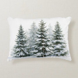 Winterdennenbomen Accent Kussen