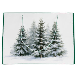 Winterdennenbomen Groot Cadeauzakje