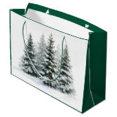 Winterdennenbomen Groot Cadeauzakje (Achterkant Gekanteld)