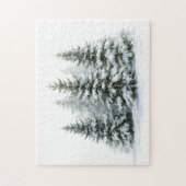 Winterdennenbomen Legpuzzel (Verticaal)
