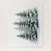 Winterdennenbomen Legpuzzel (Verticaal)