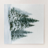 Winterdennenbomen Legpuzzel (Horizontaal)