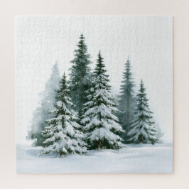 Winterdennenbomen Legpuzzel
