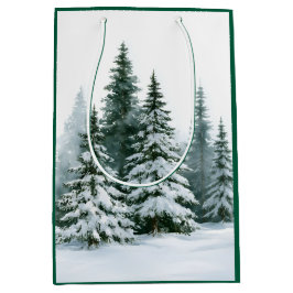 Winterdennenbomen Medium Cadeauzakje