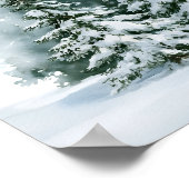 Winterdennenbomen Poster (Hoek)