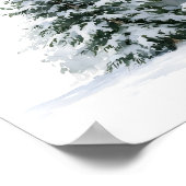 Winterdennenbomen Poster (Hoek)