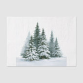Winterdennenbomen Tissuepapier (Voorkant)