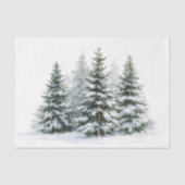 Winterdennenbomen Tissuepapier (Voorkant)