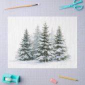 Winterdennenbomen Tissuepapier (Craft)