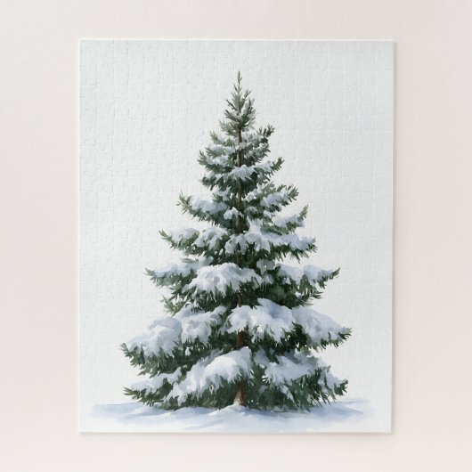 Winterdennenboom Legpuzzel (Verticaal)