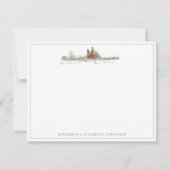 Winterdennenbos Minimalistische Notitiekaart Notitiekaartje (Voorkant)