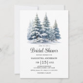 Winterdennenbos Sneeuw in Liefde Vrijgezellenfeest Kaart (Voorkant)