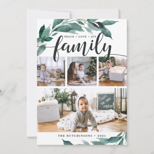 Winterdichtheid | Holiday Foto Collage Kaart (Voorkant)