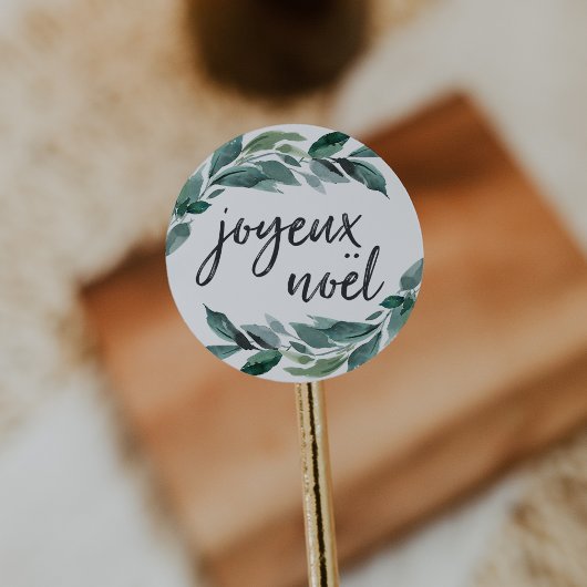 Winterdichtheid | Joyeux Noel Ronde Sticker