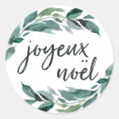 Winterdichtheid | Joyeux Noel Ronde Sticker (Voorkant)