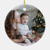 Winterdichtheid | Peace Love Joy Family Keramisch Ornament (Achterkant)