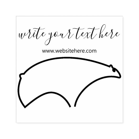 Winterdier Ijsbeer Rubberstempel (Afrduk)