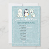 Winterdieren Baby raden het juiste prijsspel (Voorkant)