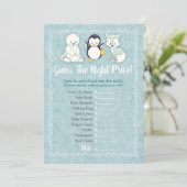 Winterdieren Baby raden het juiste prijsspel (Staand voorkant)