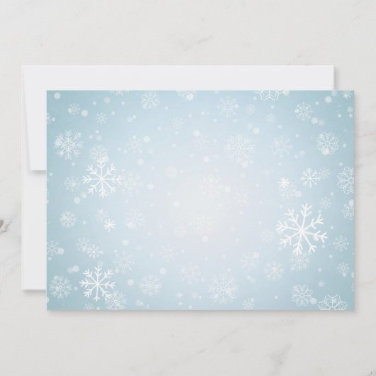 Winterdieren Baby shower Uitnodiging (Achterkant)