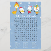 Winterdieren Baby shower Word Search Game (Voorkant)