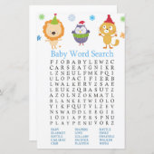 Winterdieren Baby shower Word Search Game (Voorkant / Achterkant)