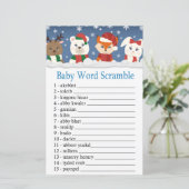 winterdieren Baby word scramble game (Staand voorkant)