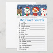 winterdieren Baby word scramble game (Voorkant / Achterkant)