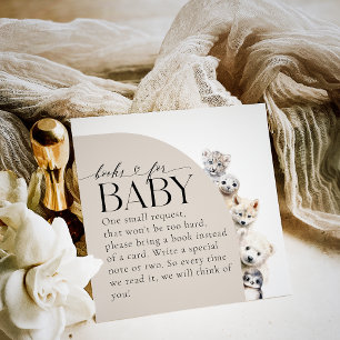 Winterdieren Boek Aanvraag Baby shower Informatiekaartje