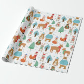 Winterdieren Cadeaupapier (Uitgerold)