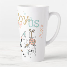 Winterdieren die Petten dragen Happy Joy-ous Latte Mok