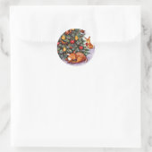 winterdieren feesten ronde sticker (Tas)