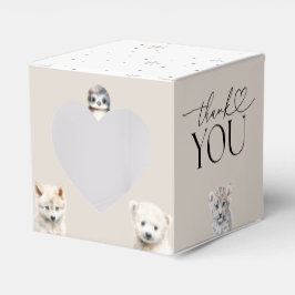 Winterdieren Genderneutraal Baby shower Bedankdoosjes
