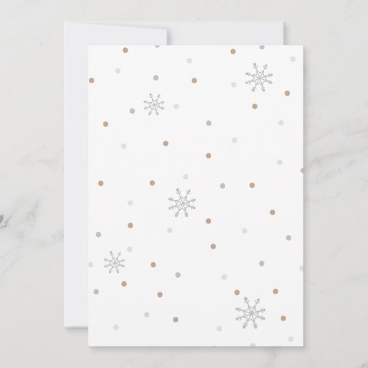 Winterdieren Genderneutraal Baby shower Bedankkaart (Achterkant)